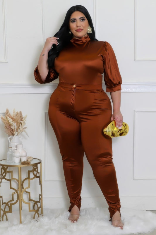 Semi-stretch Bodysuit Set
