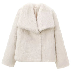 Fluffy Faux Fur Bomber Jacket