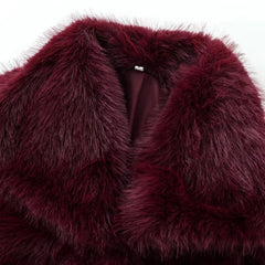 Fluffy Faux Fur Bomber Jacket