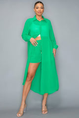 Chiffon Button Down Set
