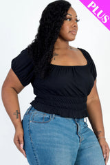 Plus Size Puff Sleeve Top
