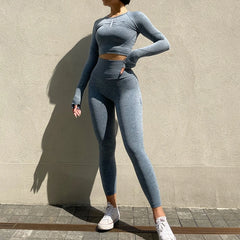Two-Piece Seamless Premium Fitness Sports Set