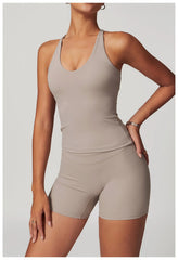 Two-Piece Shorts Sportswear Gym Set