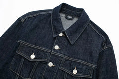 Vintage Denim Jacket & Wide-Leg Trousers Set