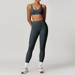 Two-Piece Leggings Sportswear Gym Set