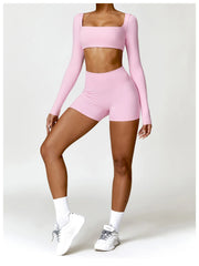 Long-Sleeved Running & Gym Set