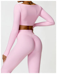 Long-Sleeved Running & Gym Set