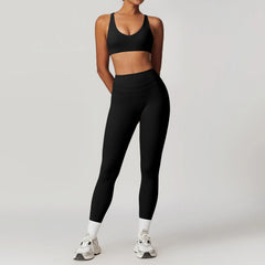 Two-Piece Leggings Sportswear Gym Set