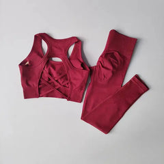 Sports Bra & High-Waist Leggings Yoga & Gym Set