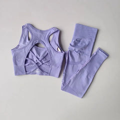 Sports Bra & High-Waist Leggings Yoga & Gym Set