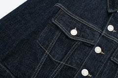 Vintage Denim Jacket & Wide-Leg Trousers Set