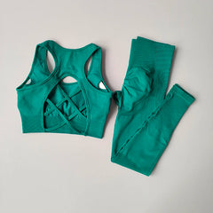 Sports Bra & High-Waist Leggings Yoga & Gym Set