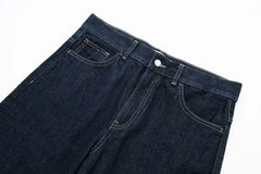 Vintage Denim Jacket & Wide-Leg Trousers Set