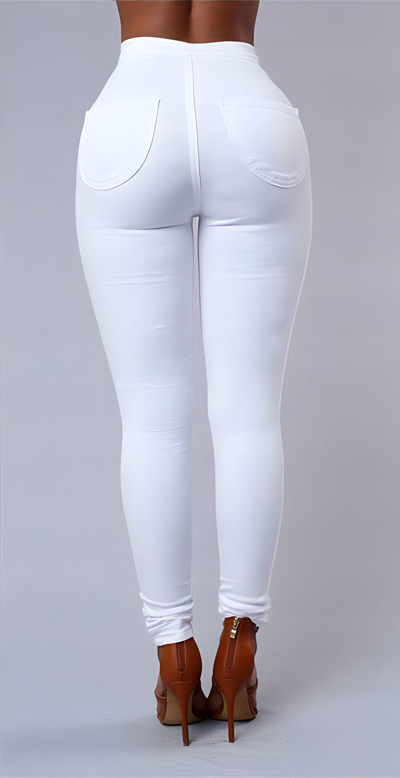 High Waist Pencil Stretch Slim Denim Skinny Jeans